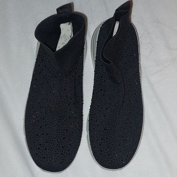 Rhinestone Black Sneakers - Picture 3 of 3